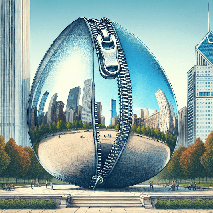 Макет с молнией